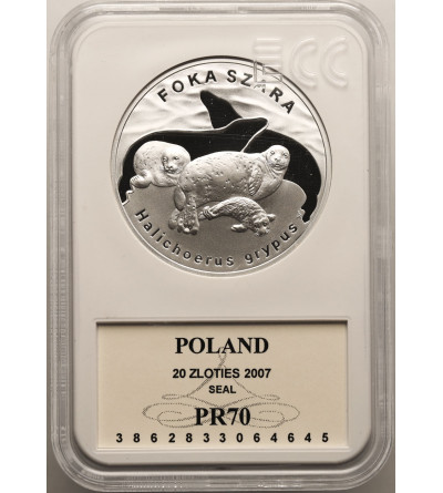 Polska. 20 złotych 2007, Foka szara - GCN ECC PR 70