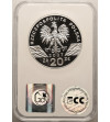 Poland. 20 Zlotych 2007, Grey seal - Proof GCN ECC PR 70