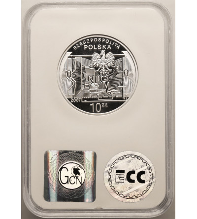Polska. 10 złotych 2007, Enigma - GCN ECC PR 70