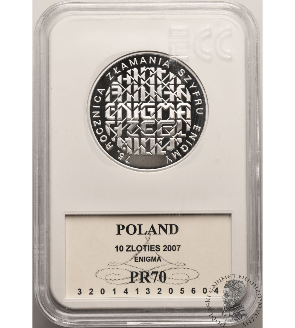 Polska. 10 złotych 2007, Enigma - GCN ECC PR 70