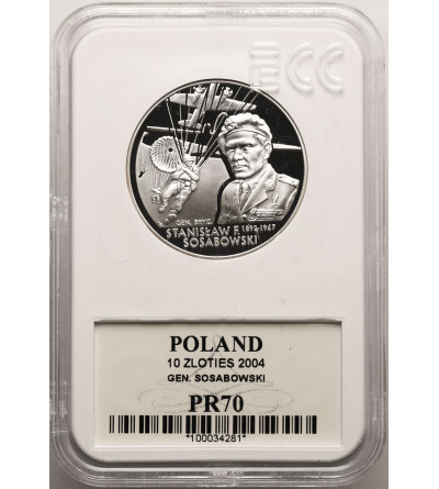 Polska. 10 złotych 2004, Gen. Stanisław Sosabowski - GCN ECC PR 70