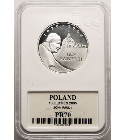 Poland. 10 Zlotych 2005, John Paul II - Proof GCN ECC PR 70