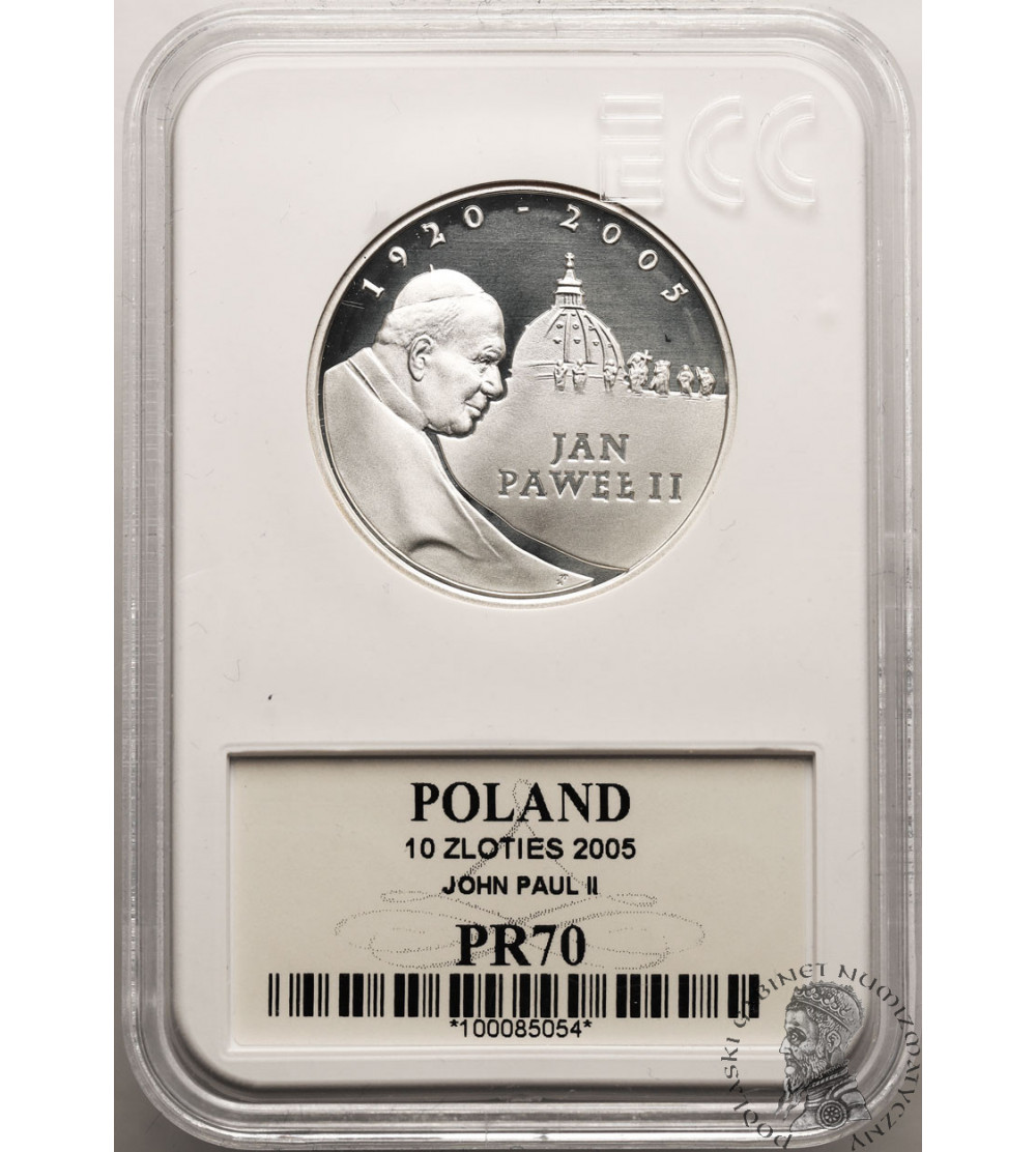 Poland. 10 Zlotych 2005, John Paul II - Proof GCN ECC PR 70