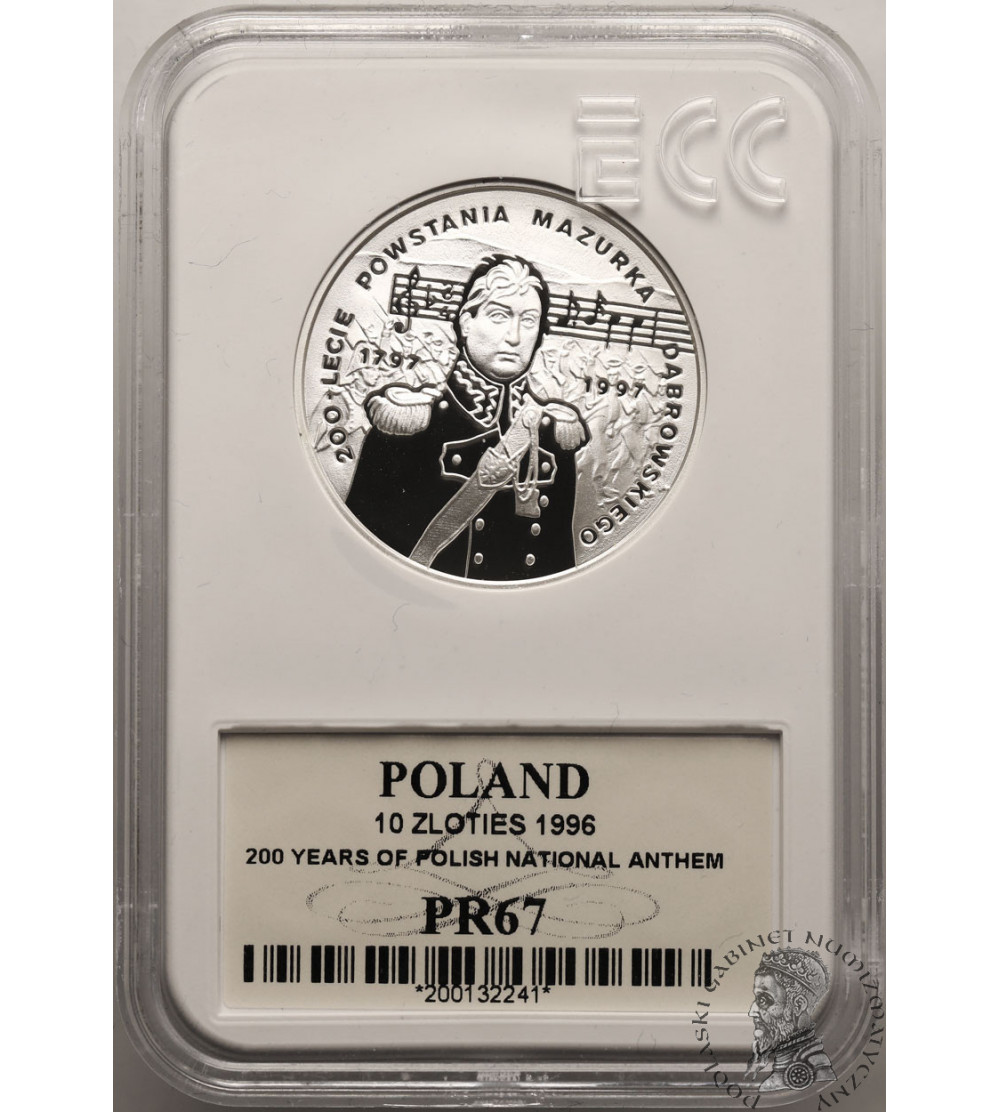 Poland. 10 Zlotych 1996, Mazurek of Dabrowski - Proof GCN ECC PR 67