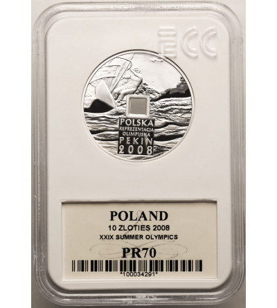 Poland. 10 złotych 2008, Pekin 2008 Letnia Olimpiada - GCN ECC PR 70