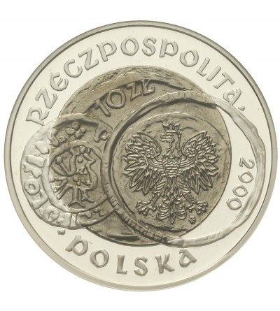 Polska. 10 złotych 2000, 1000 lecie Zjazdu w Gnieźnie - GCN ECC PR 70