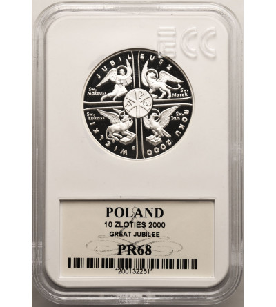 Polska. 10 złotych 2000, Wielki Jubileusz Roku 2000 - GCN ECC PR 68