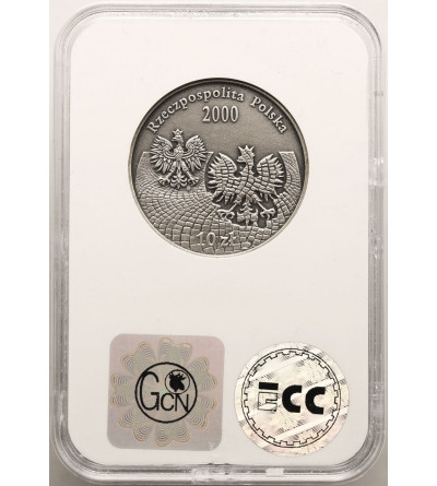 Polska. 10 złotych 2000, 30 Rocznica Grudnia 70 - GCN ECC MS 65