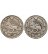 Iran. Muzaffar al-Din Shah, 1896-1907 AD. Set 2 x 100 Dinars (2 Shahi), AH 1318, 1319 / 1900, 1901 AD