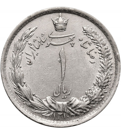 Iran, Reza Shah AH 1344-1360 / 1925-1941 AD. 1 Rial, SH 1310 / 1931 AD