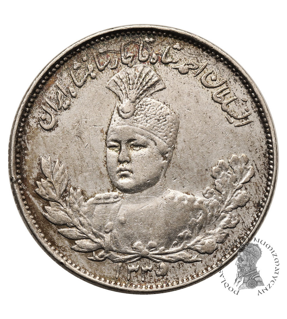 Iran. Sultan Ahmad Shah, AH 1327-1344 / 1909-1925 AD. 2000 Dinars (2 Kran) AH 1335 / 1916 AD