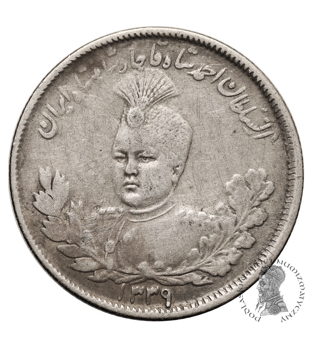 Iran. Sultan Ahmad Shah, AH 1327-1344 / 1909-1925 AD. 2000 Dinars (2 Kran) AH 1339 / 1920 AD