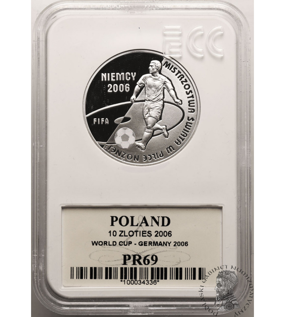 Poland. 10 Zlotych 2006, World Cup - Germany 2006 - Proof GCN ECC PR 69