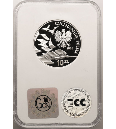 Polska. 10 złotych 2008, 40 rocznica Marca '68 - GCN ECC PR 69