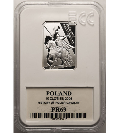 Poland. 10 Zlotych 2006, Jeździec Piastowski (History of Polish Cavalry) - Proof GCN ECC PR 69