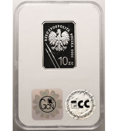 Poland. 10 Zlotych 2006, Jeździec Piastowski (History of Polish Cavalry) - Proof GCN ECC PR 69