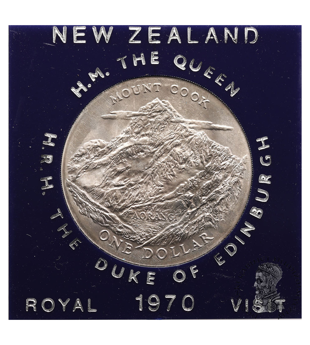 Nowa Zelandia. 1 dolar 1970, Mount Cook