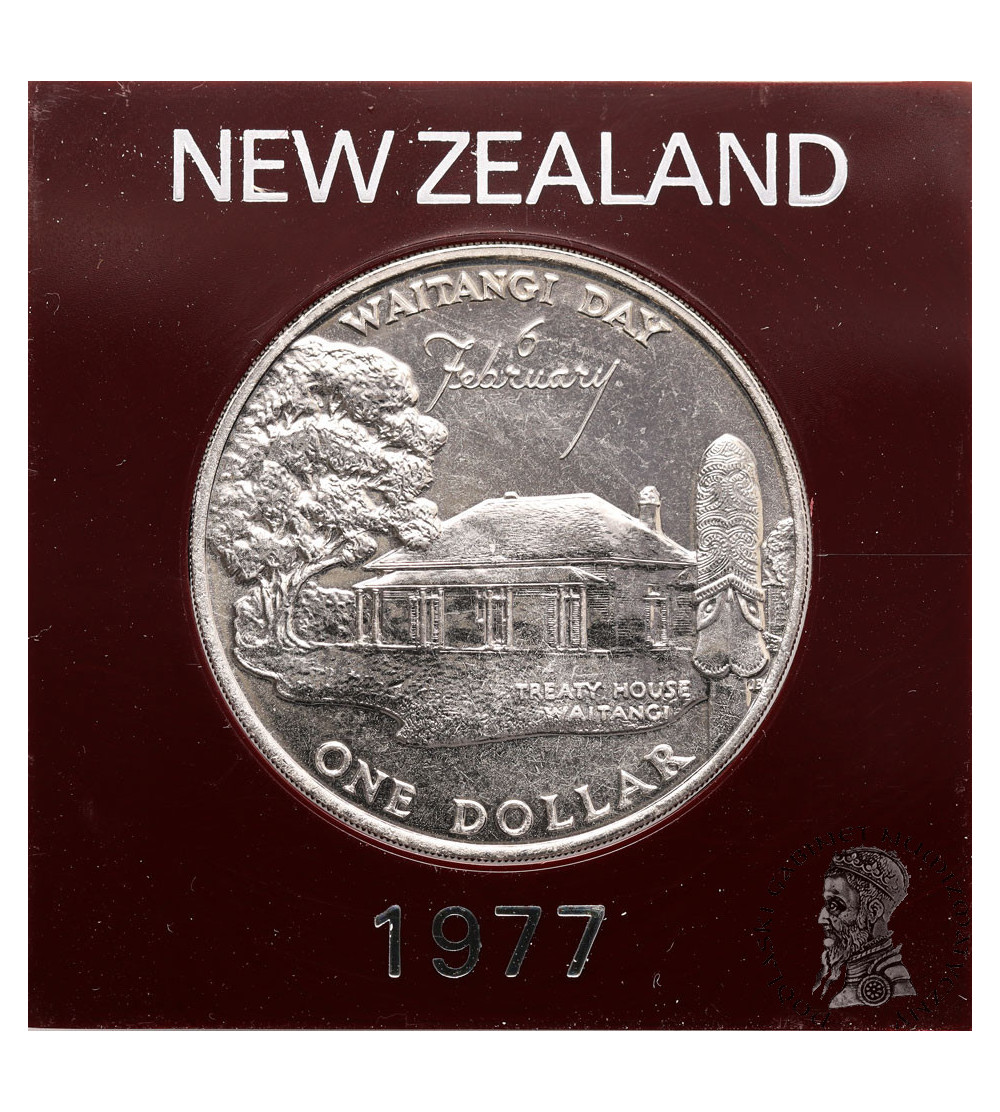 New Zealand. 1 Dollar 1977, Queen's Silver Jubilee & Waitangi Day