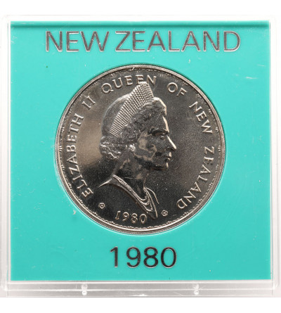 Nowa Zelandia. 1 dolar 1980, Fantail Bird (Wachlarzówka), Seria: Seria ptaków rodzimych