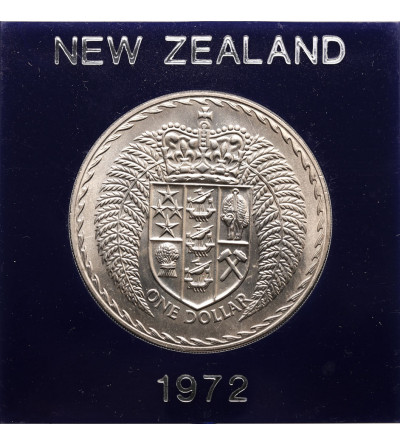 Nowa Zelandia. 1 dolar 1972, Wprowadzenie waluty dziesiętnej, Seria: Tarcza Herbowa