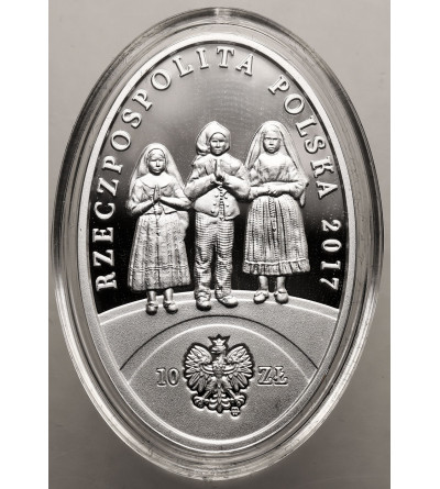 Poland. 10 Zlotych 2017, 100th Anniversary of the Apparitions of Fatima - Proof