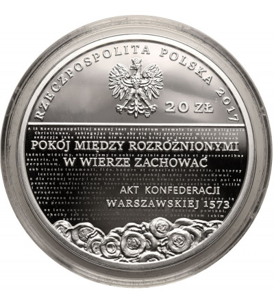 Poland. 20 Zlotych 2017, Five Centuries of Reformation in Poland - Proof