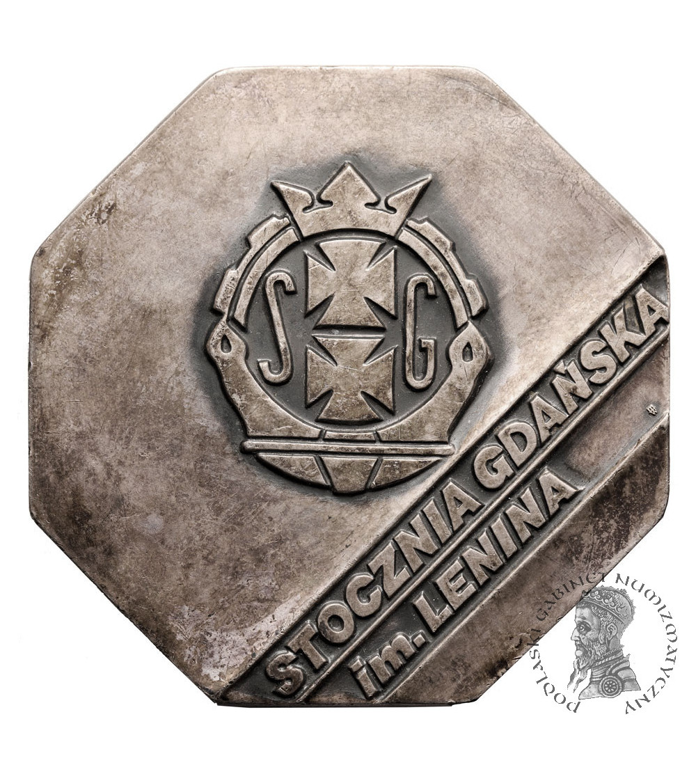 Polska, PRL (1952–1989), Gdańsk. Medal 1977, Pięćsetny Statek dla Armatora Radzieckiego, Stocznia Gdańska im. Lenina