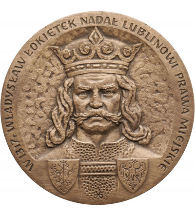 Polska, PRL (1952–1989). Medal 1978, Nadanie Praw Miejskich Lublinowi, Władysław Łokietek