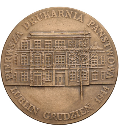Polska, PRL (1952–1989). Medal 1984, 40 Lat Lubelskich Zakładów Graficznych