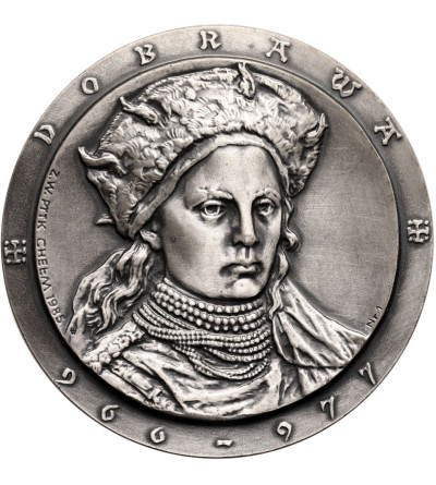 Poland, PRL(1952-1989), Chelm. Medal 1985, Mieszko I 960 - 992 / Dobrawa