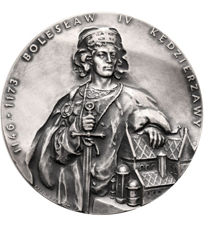 Polska, PRL (1952-1989). Medal 1989 (70 mm) Bolesław IV Kędzierzawy, Seria Koszalińska