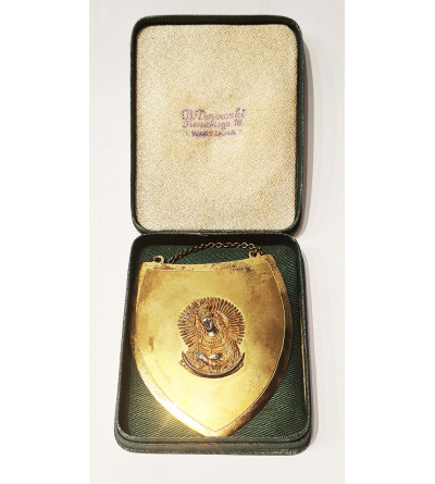 Poland, Republic of Poland 1918-1939, Warsaw, Poland. Silver gorget with Our Lady of Ostra Brama