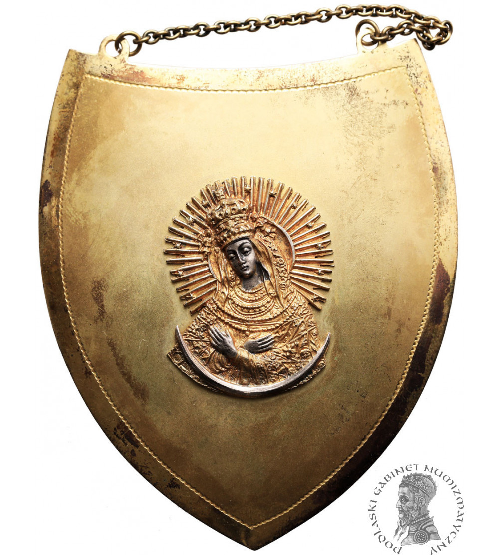 Poland, Republic of Poland 1918-1939, Warsaw, Poland. Silver gorget with Our Lady of Ostra Brama