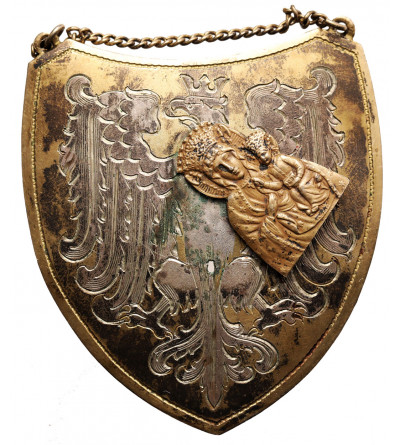 Poland, Republic of Poland 1918-1939, Warsaw, Poland. Silver gorget with Our Lady of Czestochowa