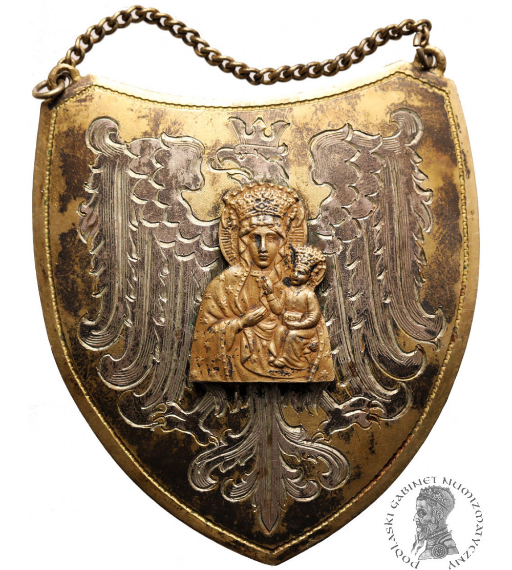 Poland, Republic of Poland 1918-1939, Warsaw, Poland. Silver gorget with Our Lady of Czestochowa