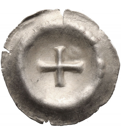 Teutonic Order / Deutscher Orden. Brakteat (Hohlpfennig), Greek cross with flared arm ends, dots on the shaft, broad early issue