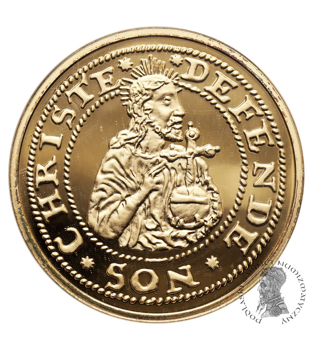 Poland. Replica of the 1577 Gdansk (Danzig) Siege Grosz - Gold plated Silver