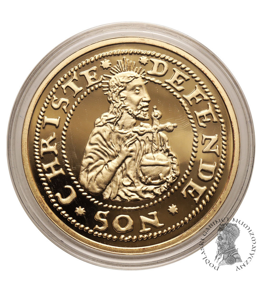 Poland. Replica of the 1577 Gdansk (Danzig) Siege Grosz - Gold plated Silver