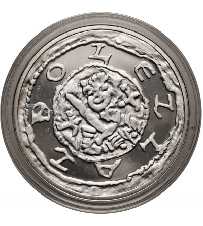 Poland. Replica of the denarius of Bolesław Krzywousty, "Three Princes Behind the Table" - Silver
