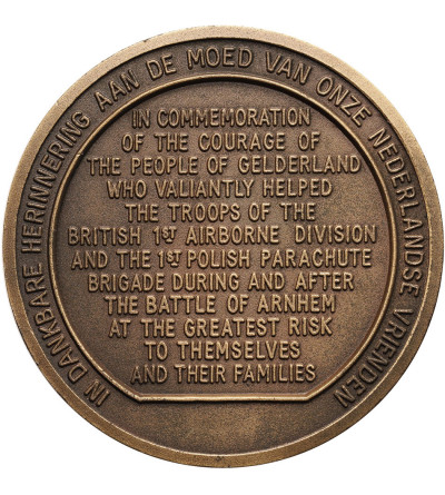 Netherlands / Great Britain. Medal commemorating the support of the people of Gelderland after the Battle of Arnhem 1944