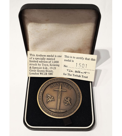 Niderlandy / Wielka Brytania. Medal pamiątkowy upamiętniający wsparcie mieszkańców Geldrii po bitwie pod Arnhem 1944