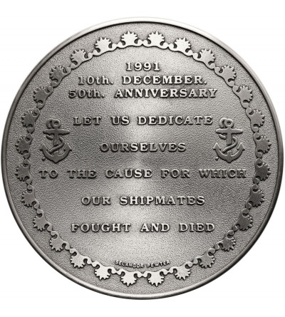 Great Britain. 1991 Medallion commemorating the sinking of HMS Prince of Wales and HMS Repulse on 10.12.1941