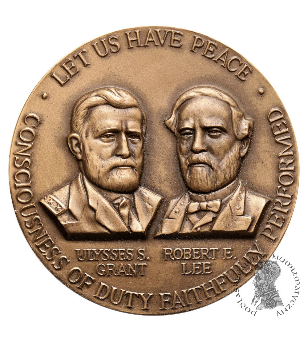 USA. Medallion 1965 Civil War Centennial 1961 - 1965, S. Grant and Robert E. Lee