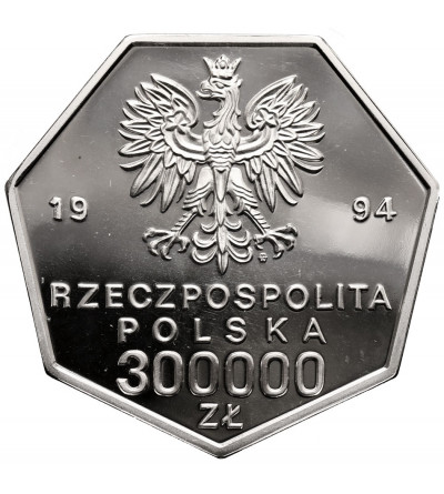 Poland. 300000 Zlotych 1994, 70th Anniversary - Polish National Bank, Silver Proof