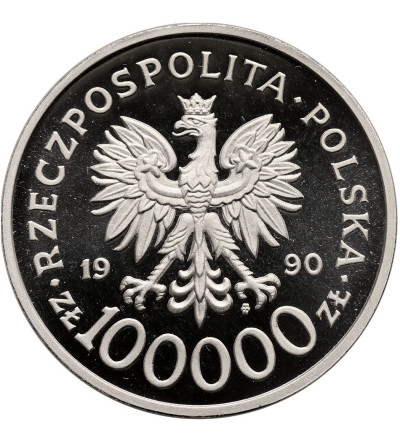 Poland. 100000 Zlotych 1990, Solidarność 1980-1990. Proof