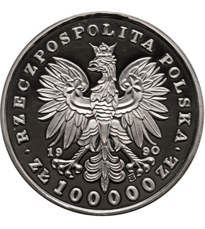 Poland. 100000 Zlotych 1990, Marshal Jozef Pilsudski