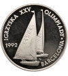 Poland. 200000 Zlotych 1991, Barcelona 1992 - XXV Olympics, sailboats, Silver Proof