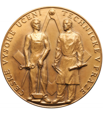 Czechosłowacja. Medal 1957, Czeski Uniwersytet Techniczny w Pradze 1707-1957, J. T. Fischer