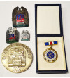 Poland, PRL (1952-1989). Set of medal and 4 ORMO badges