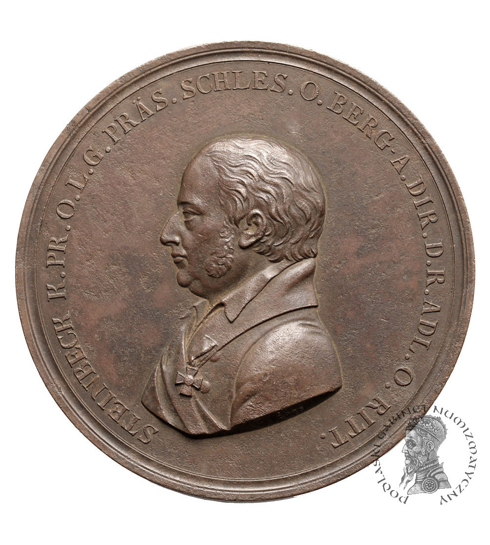 Śląsk. Medal 1819, Johann Steinbeck, górnośląscy górnicy i hutnicy, Loos
